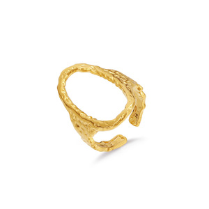 Anillos ovalados de acero inoxidable para mujer, anillo de acero inoxidable geométrico simple hueco, bisutería ajustable, venta al <span class=keywords><strong>por</strong></span> <span class=keywords><strong>mayor</strong></span> - Product Image 6