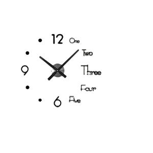 Horloge murale en acrylique sans perçage avec logo personnalisé à prix réduit, style européen simple, silencieuse, 3D, créative, DIY - Product Image 1