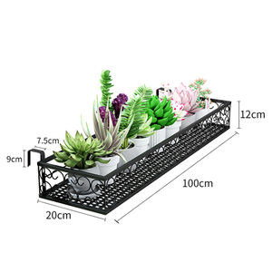 Support pour pots de fleurs pour balcon Garde-corps Tenture murale Support pour plantes <span class=keywords><strong>Panier</strong></span> en métal pour pots de fleurs - Product Image 6