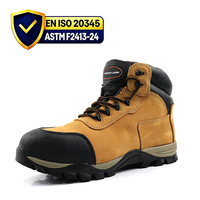 Chaussures de sécurité EN ISO 20345 S3 en nubuck, antidérapantes, résistantes à l'huile, pour travaux industriels et de construction.