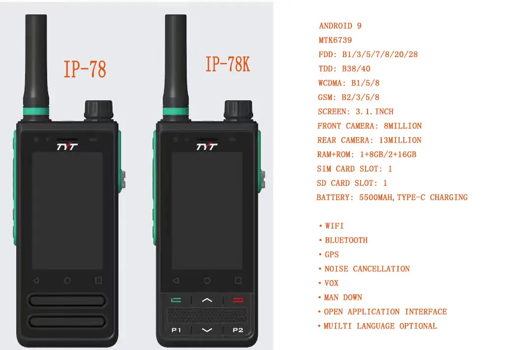 TYT IP-78/78K poc radio wifi walkie talkie zello walkie talkie very long range radio