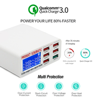 Uslion — chargeur rapide USB 6 Ports Quick Charge 3.0 en ligne, pour smartphone, iPhone, Samsung et Xiaomi