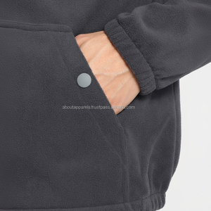 Manteaux d'hiver de créateur pour hommes bon marché en Chine veste polaire micro douce personnalisée avec fermeture à glissière grande taille tricoté respirant - Product Image 1