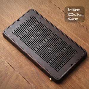 Plateau à thé pour la maison, grande taille rectangulaire, adapté aux services à thé Kung Fu, plateau à thé intégré - Product Image 2