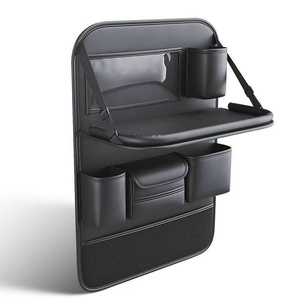 Table de repas pliable pour voiture, à fixer sur le dossier du siège, avec sac de rangement, disponible en plusieurs couleurs - Product Image 1