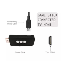 Y2 U Bao Hd TV sortie sans fil 4k Usb Game Stick Console de jeu vidéo rétro intégrée 1500 jeux avec Doule 2.4g contrôleurs 8 Go
