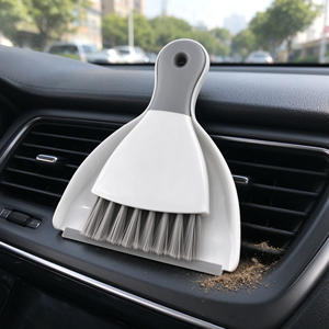 Mini 2 in 1 <b>Dustpan</b> <b>and</b> <b>Brush</b> <b>Set</b> PP Bristle Portable Cleaning Tool for Home Desk Keyboard Pet Cage - Product Image 4