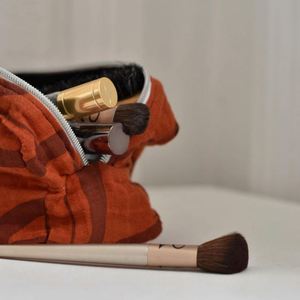 Custom Eco-friendly Canvas Fashion Lightweight Cosmetic Pouches Ladies <b>Storage</b> for Bag Travel Large Zipper Makeup Bags - Product Image 5