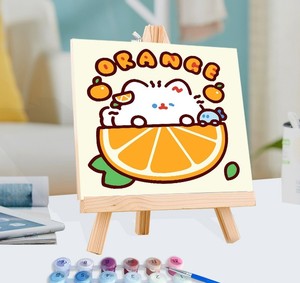 Pintura por Números de Dibujos Animados, Estilo Curativo, <span class=keywords><strong>Flores</strong></span> <span class=keywords><strong>Pintadas</strong></span> a Mano, Pintura <span class=keywords><strong>al</strong></span> Óleo para Niños - Product Image 3