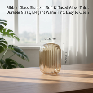 Factory Nordic Style Amber Glass Lampshade Ceiling Pendant <strong>Light</strong> <strong>Shade</strong> for <strong>Industrial</strong> Living Room Bar - Product Image 2