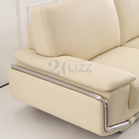Mobilier de salon Royal européen de luxe en cuir véritable, canapé sectionnel de loisirs