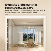 Ensemble de garnitures de portes et fenêtres en alliage d'aluminium pour l'intérieur, design moderne, installation facile pour cuisine, balcon, salle de bain et salon