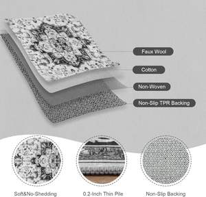 OEM Low-Pile Stain Resistant Persian Machine Washable Rugs Polyester Printed Foldable Living Room Area Rug 8 X 10 - Product Image 5