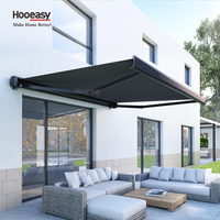 Auvents électriques résidentiels Hooeasy pour porche de maison, auvents de toit, cassette de toit, bras pliables, auvent rétractable