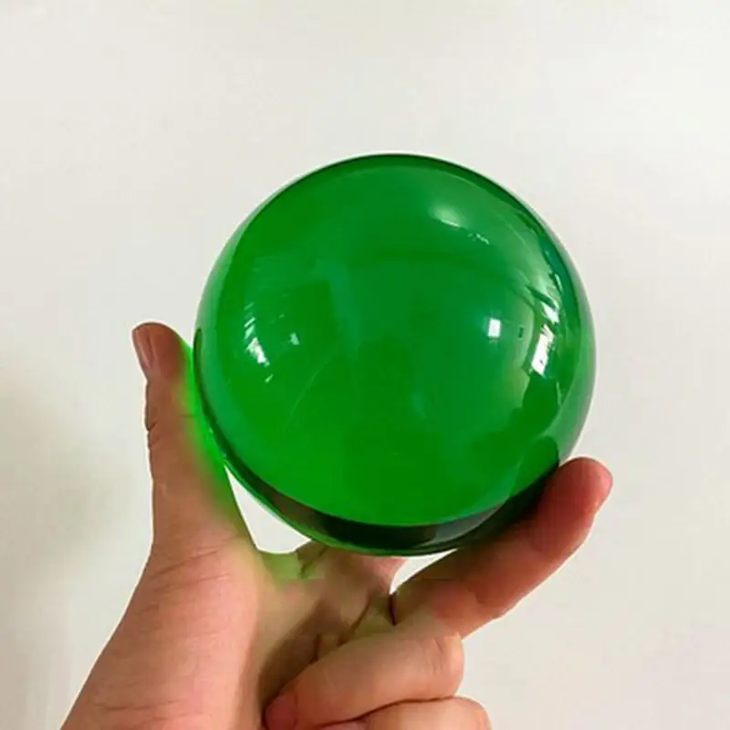 YOUYIZUO DIY Perles Acryliques Ballon de Gym Transparent Ballon de Plage de Couleur Unie en Jaune Vert Rouge Bleu Grand Plastique Transparent