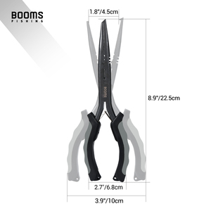 Alicates de Pesca Booms de 8.9 Pulgadas, Acero Inoxidable, Ergonómicos, Resistentes al Agua Salada, Recubiertos de PTFE, para Desenganchar Anzuelos - Product Image 2