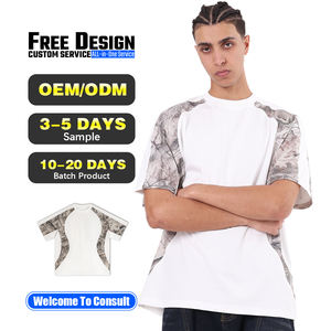 Streetwear Heat Transfer Printing Camouflage O-Neck <b>Patchwork</b> T-<b>Shirt</b> Casual Sports Quick-Dry Men's T-<b>Shirt</b> - Product Image 1