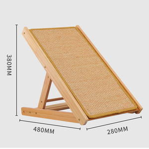 Jouets personnalisés pour chat, planche à gratter pliable en bois naturel avec tampon en sisal - Product Image 4