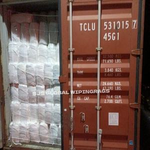 Trapos de Algodón Blancos para Limpieza Industrial, Trapos Reciclados con Gran Absorción para Limpieza - Product Image 1