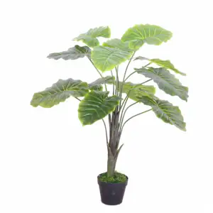 JIAWEI人工植物牡丹新着花瓶植物ミディアムフェイクグリーンの葉人工芝と小さな盆栽の配置