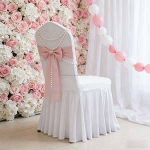 <span class=keywords><strong>Fundas</strong></span> de Silla Elásticas Modernas de Color Blanco Sólido con Dobladillo de Volantes <span class=keywords><strong>para</strong></span> Banquetes, Fiestas, Eventos, Decoración del Hogar y Bodas - Product Image 4