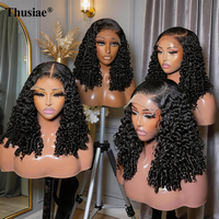 Peluca de Cabello Humano Rizado Kinky Birmano de Grado Salón, Cabello Virgen Vietnamita, Peluca Sin Pegamento con Cutícula Alineada SDD, Peluca Frontal de Encaje Rizado Kinky