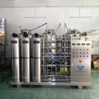 Usine de traitement de l'eau 500L/H Filtre à osmose inverse Machine à eau pure cosmétique en acier inoxydable à deux étages