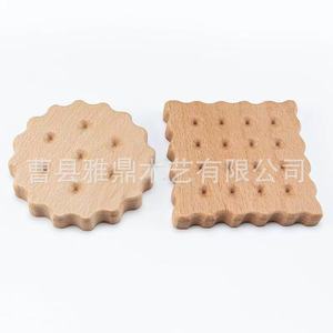 Wooden Cookie Coaster Thin 0.2 0.4 In Reusable Home Use - Product Image 1