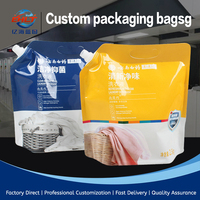Sac en plastique réutilisable résistant aux produits chimiques et anti-fuite pour lessive liquide et produits de nettoyage ménager