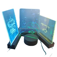 Lampe illusion 3D personnalisée LED veilleuses décoratives acrylique faible puissance lampes de nuit cadeaux noël anniversaire 3D lampe base bois
