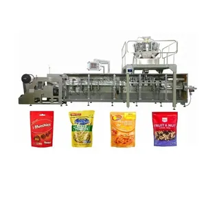 全自動アーモンドピーナッツキャンディーチョコレートスナックジッパーバッグ包装機ジップロックドイパック乾燥食品パック機