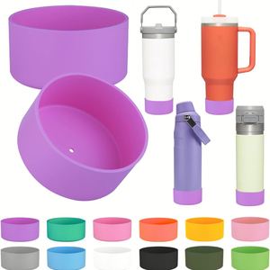 Funda de Silicona para Vasos, Soporte Aislante de 7.5cm, Base Antideslizante y Termoaislante para Vasos, Cubierta Protectora - Product Image 4