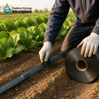 Tuyau d'irrigation goutte à goutte plat en plastique noir Yushen 16 mm, système de tuyauterie agricole économe en eau, tuyau de goutte-à-goutte basse pression