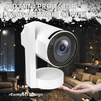 Projecteur portable pliable LED haute définition, nouveau design, Android 13, double WiFi, stéréo HIFI, compatible 3D, pour cinéma maison et entreprise