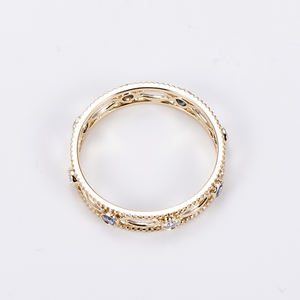 แหวนเพชรเมสซี่ รุ่น MSR-1534 ทองคำ 9K สีเหลือง ประดับเพชรเลี้ยงในห้องปฏิบัติการและพลอยสี สำหรับผู้หญิง - Product Image 6