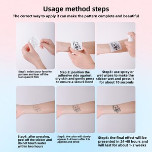 Pegatinas de <span class=keywords><strong>Tatuajes</strong></span> Realistas con Diseños Herbales, Resistentes al Agua, de Larga Duración, Personalizables con Logotipo, Sensación Premium - Product Image 5