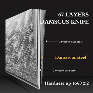 Il Set di coltelli da cucina damasco da 9 pezzi in acciaio giapponese VG10 a 67 strati include un coltello da Chef per disossare il pane con mannaia più per gli Chef - Product Image 6