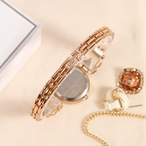 Reloj de Vestir Casual para Mujer, Marca <span class=keywords><strong>JW</strong></span>, Diseño de Lujo en Oro Rosa, Movimiento de Cuarzo, Esfera con Manecillas, Correa de Acero Inoxidable, Resistente al Agua - Product Image 5