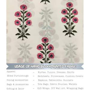 Tela de Algodón Estampada a Mano con Diseño de Ojo Indio, Ligera, con Patrón Floral, Transpirable y Ecológica, Rb-138 Rosa, Textil para el Hogar - Product Image 5