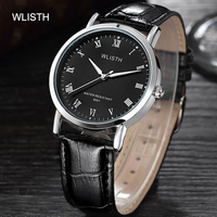 WLISTH Montre mode pour hommes bracelet en acier inoxydable montres à quartz pour hommes montre-bracelet ceinture étanche relojes hombre logo personnalisé