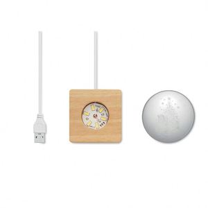 Boule de Noël en cristal 3D personnalisée avec logo, lumière LED et base en bois – Cadeau idéal pour enfants, fêtes de Noël et anniversaires – Meilleures ventes - Product Image 2