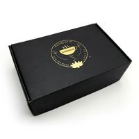 Boîtes pliantes en carton ondulé de haute qualité avec logo personnalisé imprimé, boîtes d'emballage en carton noir, boîtes d'expédition postale