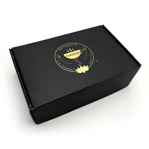 Chất lượng cao tùy chỉnh in logo tông gấp máy bay hộp giấy sóng Đóng gói hộp carton màu đen gửi thư vận chuyển hộp - Product Image 5