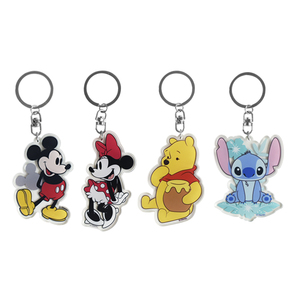 Llavero de cuero con diseño de dibujos animados, estilo moderno, colgante decorativo para bolso, llavero de acrílico transparente con forma de dibujo animado - Product Image 1