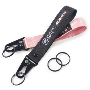 Manufacturer Design Motorcycle Brand Name Patch Embroidered Keychain Promotion <strong>Custom</strong> Quality Logo Woven Lanyard <strong>Strap</strong> - Product Image 2