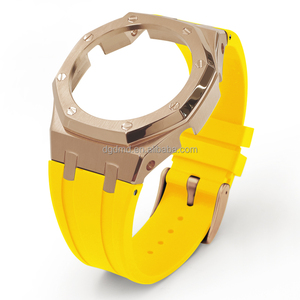 Haute qualité 316L acier inoxydable lunette bracelet en caoutchouc boucle ardillon Mod Kit pour GA-2100 <span class=keywords><strong>GA2110</strong></span> montres de GA-B2100 qualité - Product Image 1