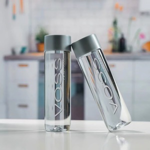 Botella de agua de vidrio Wos cilíndrica personalizada de 300ml con tapón de rosca adecuada para jugo helado, leche, <span class=keywords><strong>café</strong></span> helado, Kombucha - Product Image 2