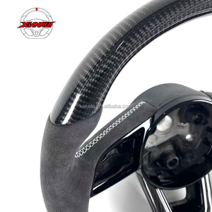 Volante de Fibra de Carbono Real para <span class=keywords><strong>Audi</strong></span> 17-22 <span class=keywords><strong>RS</strong></span> a S 3 <span class=keywords><strong>4</strong></span> 5, Accesorios Interiores para Automóvil, Personalizable - Product Image 3