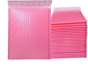 उच्च गुणवत्ता एक्सप्रेस पुनर्नवीनीकरण काले गुलाबी शिपिंग पैकेज बुलबुला लिफाफा मेलर बैग