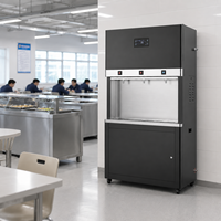 Distributeur d'eau commercial intelligent à osmose inverse 3 robinets 400G 600G 800G Fontaine à eau potable en acier inoxydable pour hôpital et école
